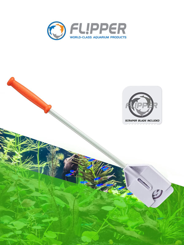 Flipper 12” Credit Card 2 in 1 Nano Platinum Aquarium Hand Algae Scrubber Scraper for Glass and Acrylic Tanks