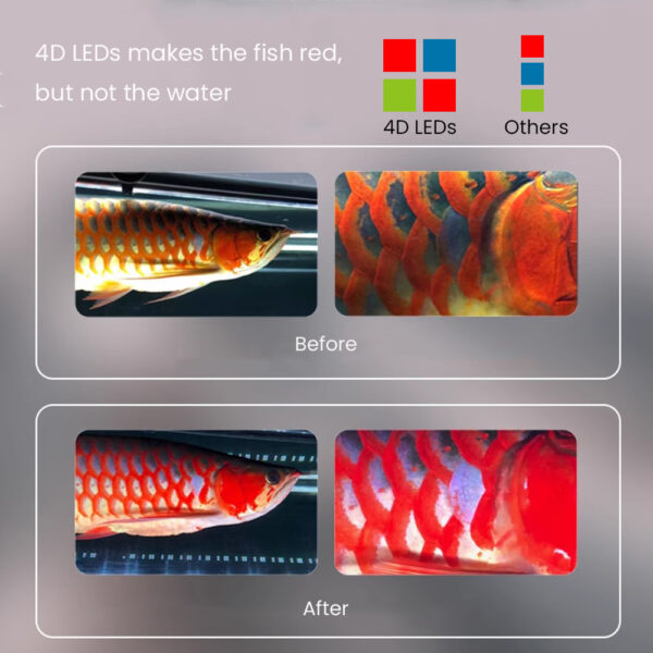 MAYIN Super Colour 8W/10W/22W Adjustable IP68 4D Aluminum Alloy Spiral Brightening Lamp LED Aquarium for Marine Coral Reef Tropical Fish Tank - Image 4